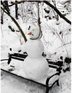 hung snowman